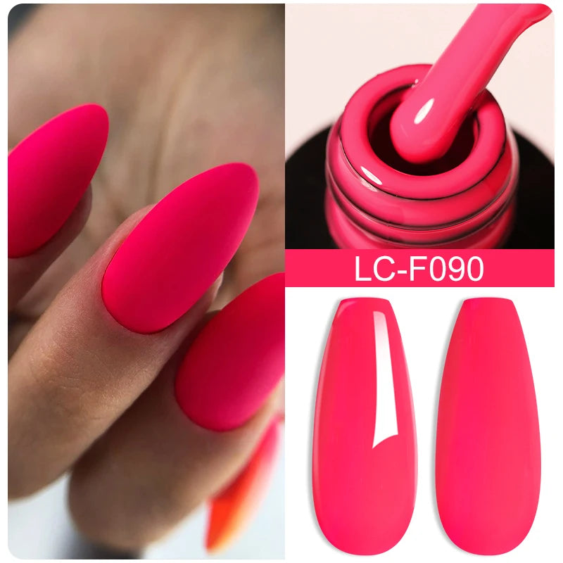 LILYCUTE 7ML Matte Fluorescence Color Gel Nail Polish Spring Summer All For Manicure Base Top Coat Semi Permanent Nails Art Gel