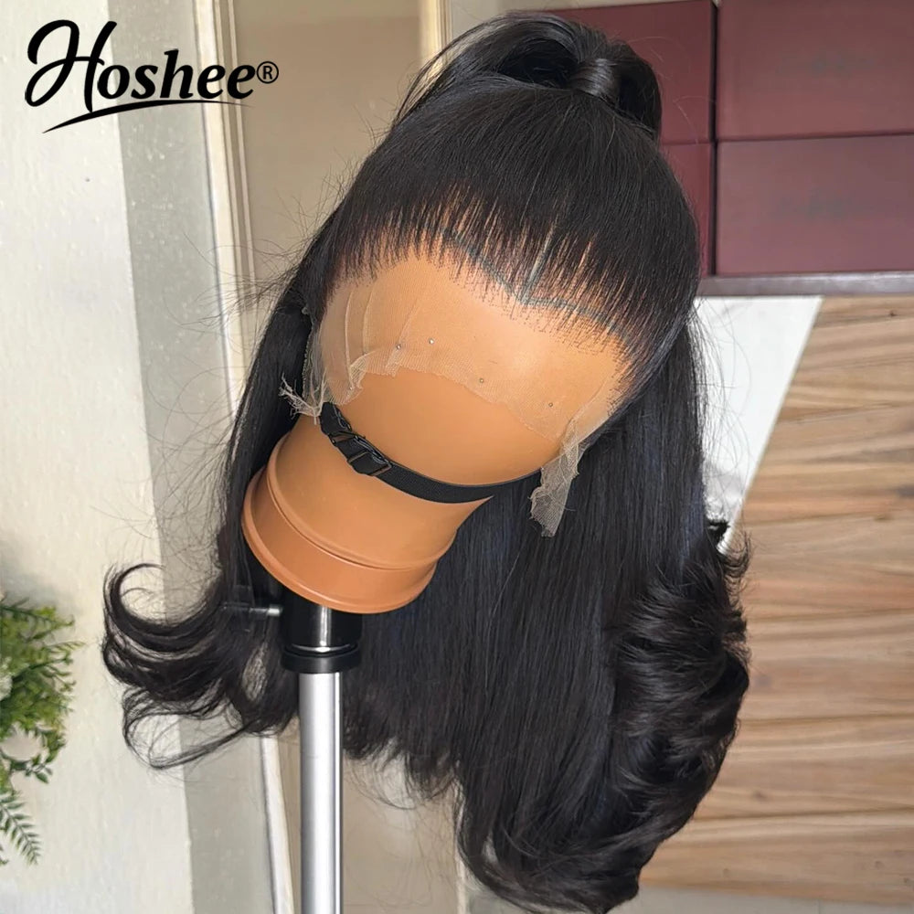 Hoshee  Hair Layered body wave 13x4Glueless Wigs Human Hair Ready To Wear Preplucked Wear And Go Wig Lace Front Wigs PreCut Lace