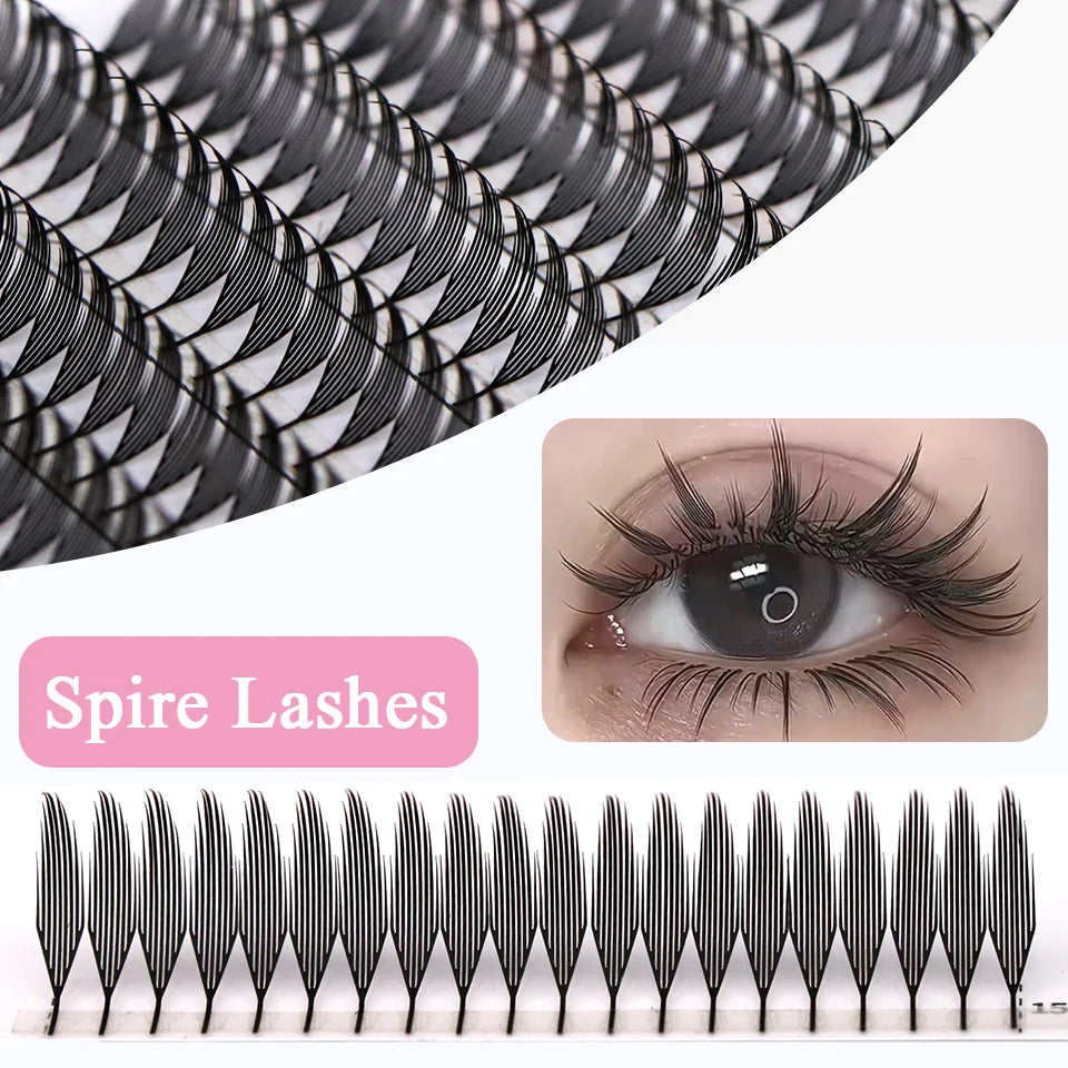 New Tinsel Anime Eyelash Extension Dual Sided Holographic Manga False Eyelash Feather Colored Christmas Party Comic Spire Lashes