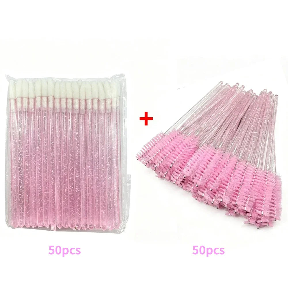 Applicator Lash Extension Set Wands Mascara Brushes Lip 50/100PCS Disposable EyelashesFor Eyebrow Eye Makeup Tool