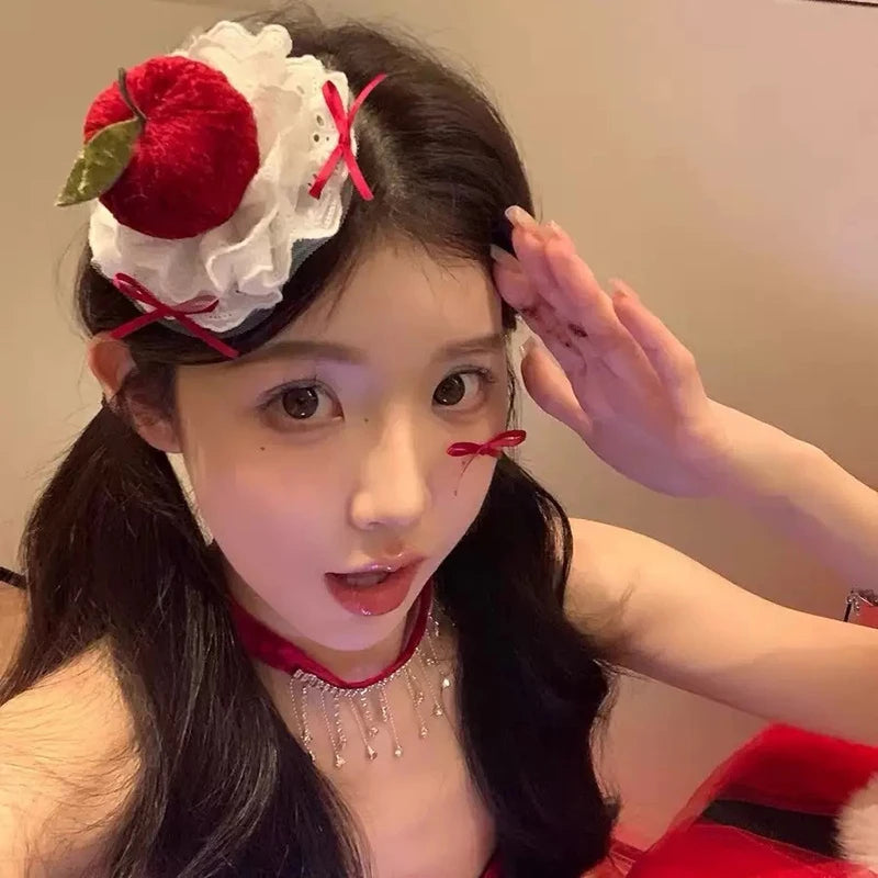 Christmas New Year Apple Headband Festival Party Photo Headband Hair Clip Hair Accessories Christmas Creative Decorations