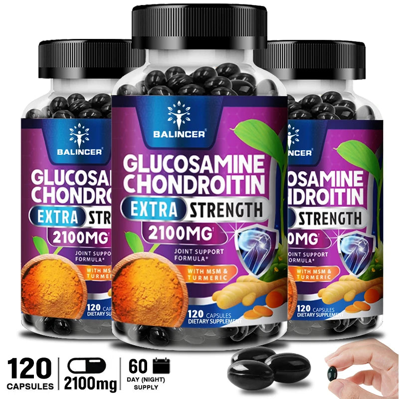 Balincer Supplement Glucosamine 2100mg with Chondroitin |Joint Mobilization, Helps with Joint Mobility |Joint Support Supplement