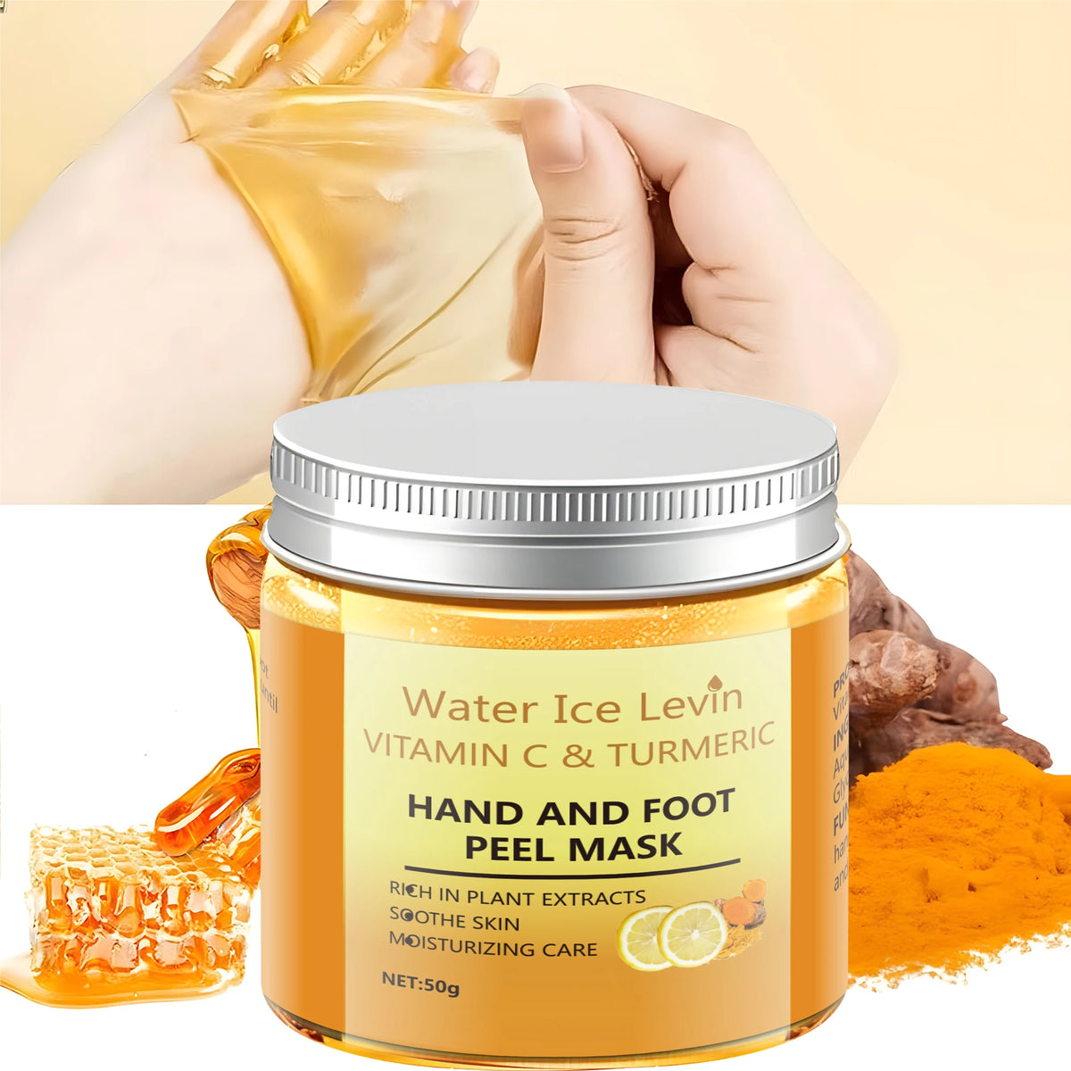 1/3/5/10 Pcs Vitamin C Turmeric Hand and Foot Skin Mask Moisturizing Exfoliating Hand Wax Cream Exfoliating Foot Skin Care