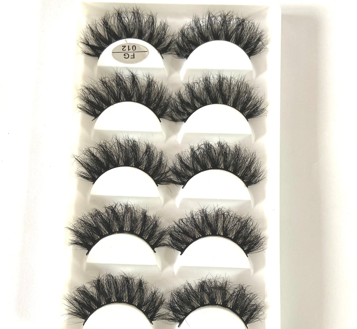HBZGTLAD 5Pairs Handmade Mink Lashes Short False Eyelashes Dense Natural Long Messy Eye Lashes Reusable Stage Makeup Eyelashes