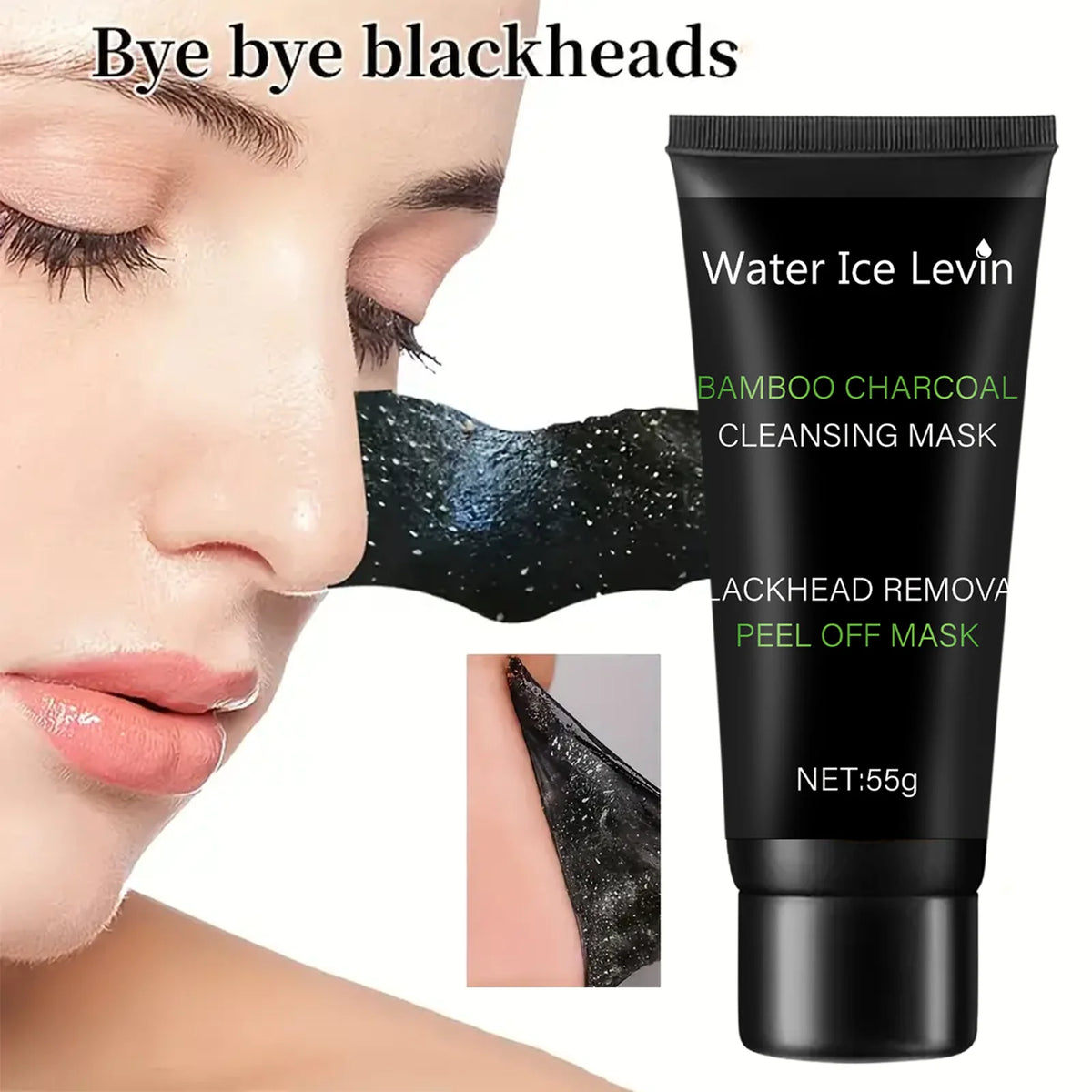 Bamboo Charcoal Cleansing Mask Blackhead Removal Deep Mask Deep Exfoliating Mask Treatment Black Mask