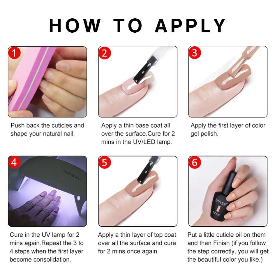 NAILCO 15ml TPO-Free Nail Gel Polish Vernis Semi Permanent Nails Art Manicure Design Hybrid Remover Gel Top Coat Ongle Gel UV