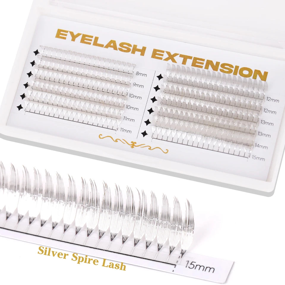 AGUUD Christmas Color Tinsel Lashes Fashion Shiny Red Silver Comic Spire Eyelash Extension Holographic Feather Anime Lash Tinsel