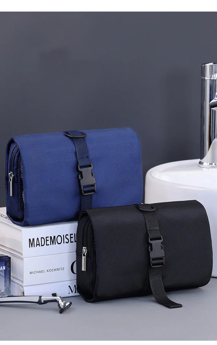 Foldable Toiletry Bag Organizer Hanging Storage Bags Bathroom Makeup Case Cosmetic Bag For Business Men Travel Organizers