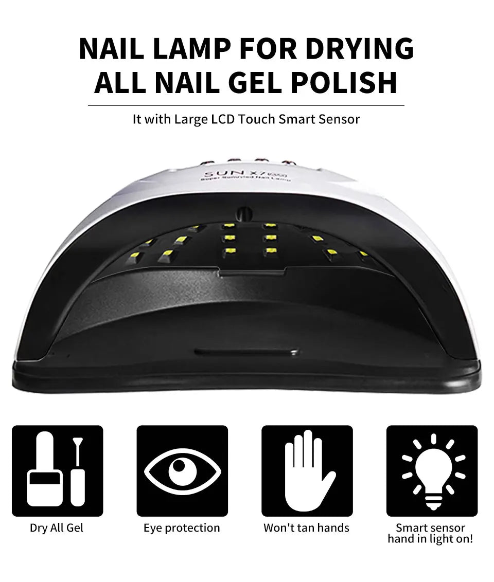 UV LED Nail Lamp,Gel Nail Dryer with Auto Sensor 57 LED Fast Curing Smart Polish Dryer for Gel Nails Professional Manicure Tool