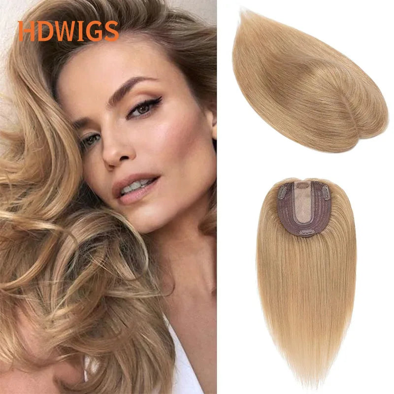 Silk Top Base Women Toupee Human Hair Wigs Straight Swiss Lace Toppers for Women Natural Human Hair Wig Silk Base Human Hairline
