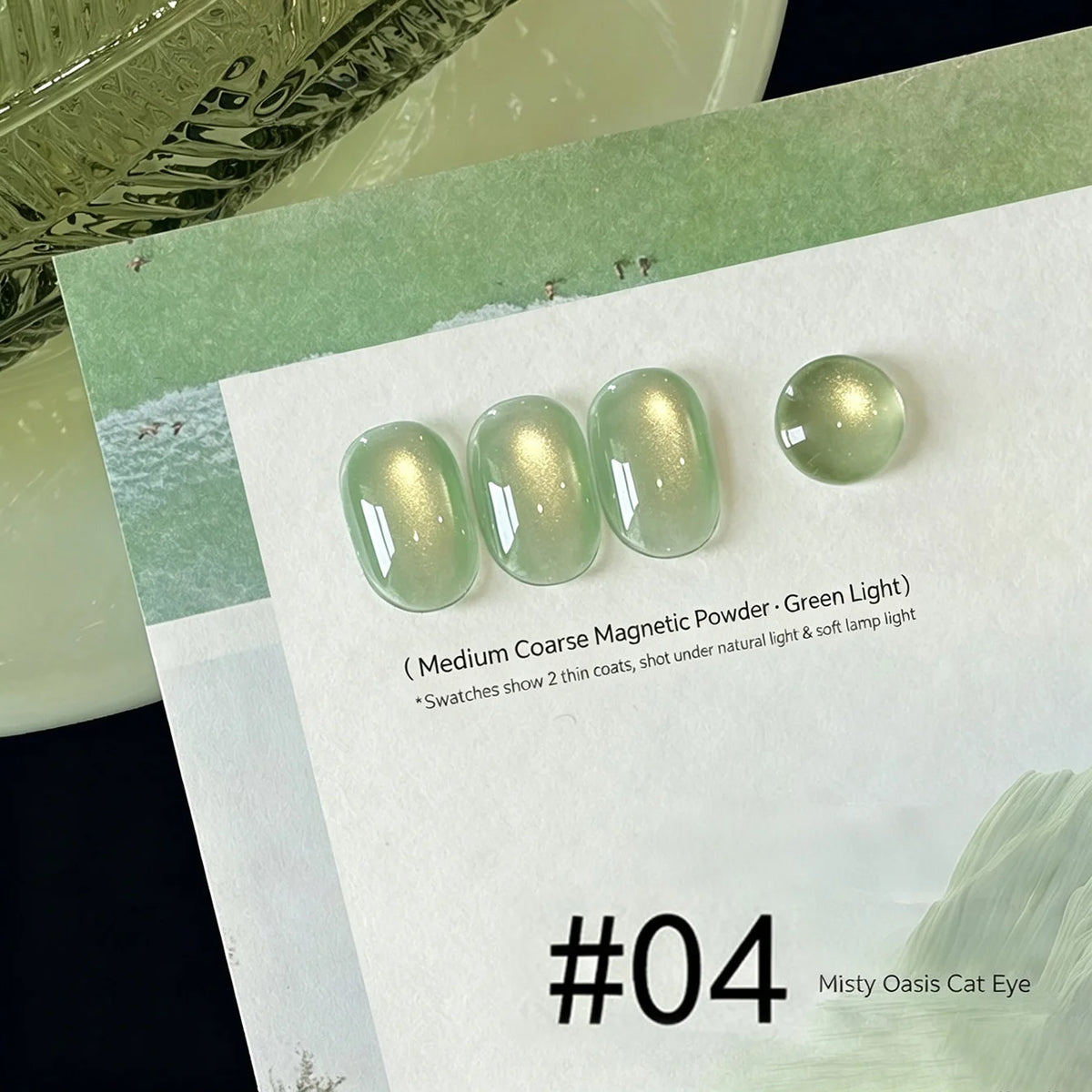 MIANEL 10ML Autumn Crushed Glitter Cat Eye Gel Nail Polish Whitening Nail Polish Christmas Decor Green Nails