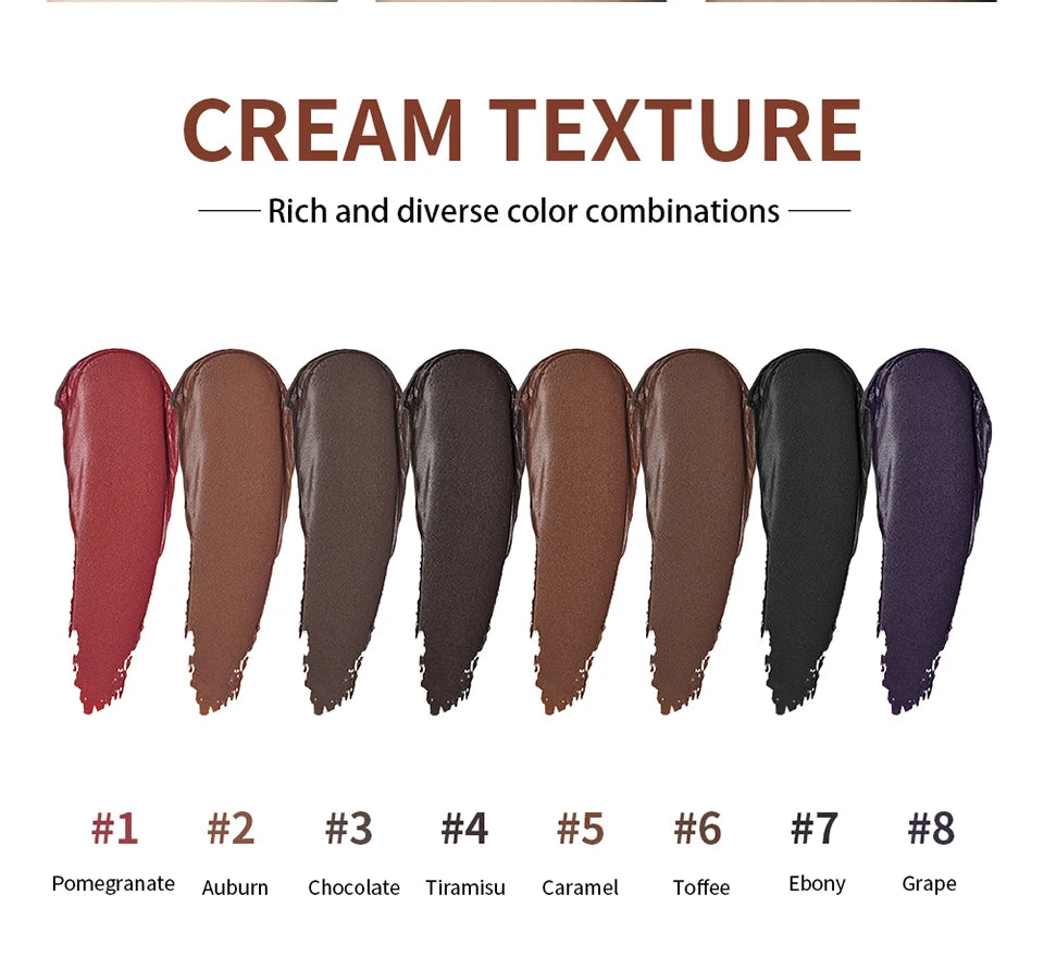8 Shades Eyebrow Blush Palette With 3Pcs Makeup Brushes  Matte Shimmer Shadow Long Lasting Cosmetics Halloween Makeup Set