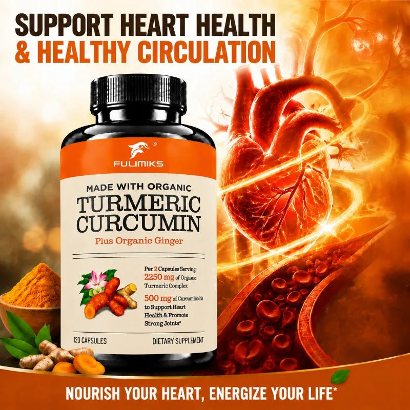 Curcumin Turmeric 2250mg, Advanced Absorption,with Curcuminoids, BioPerine Black Pepper Extract, Joint, Immune Health Support