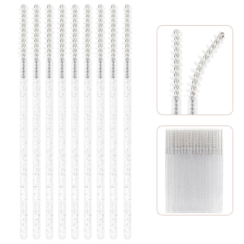 50pc Disposable Eyelash Makeup Brush Mascara Wands Micro Brushes Cosmetics Microbrush Eyebrow Applicator Lash Extension Supplies