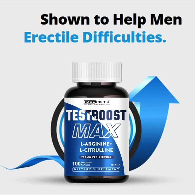 100 tablets Male Supplement with L-arginine L-citrulline,Stamina & Energy Vegan | Discreet Ship
