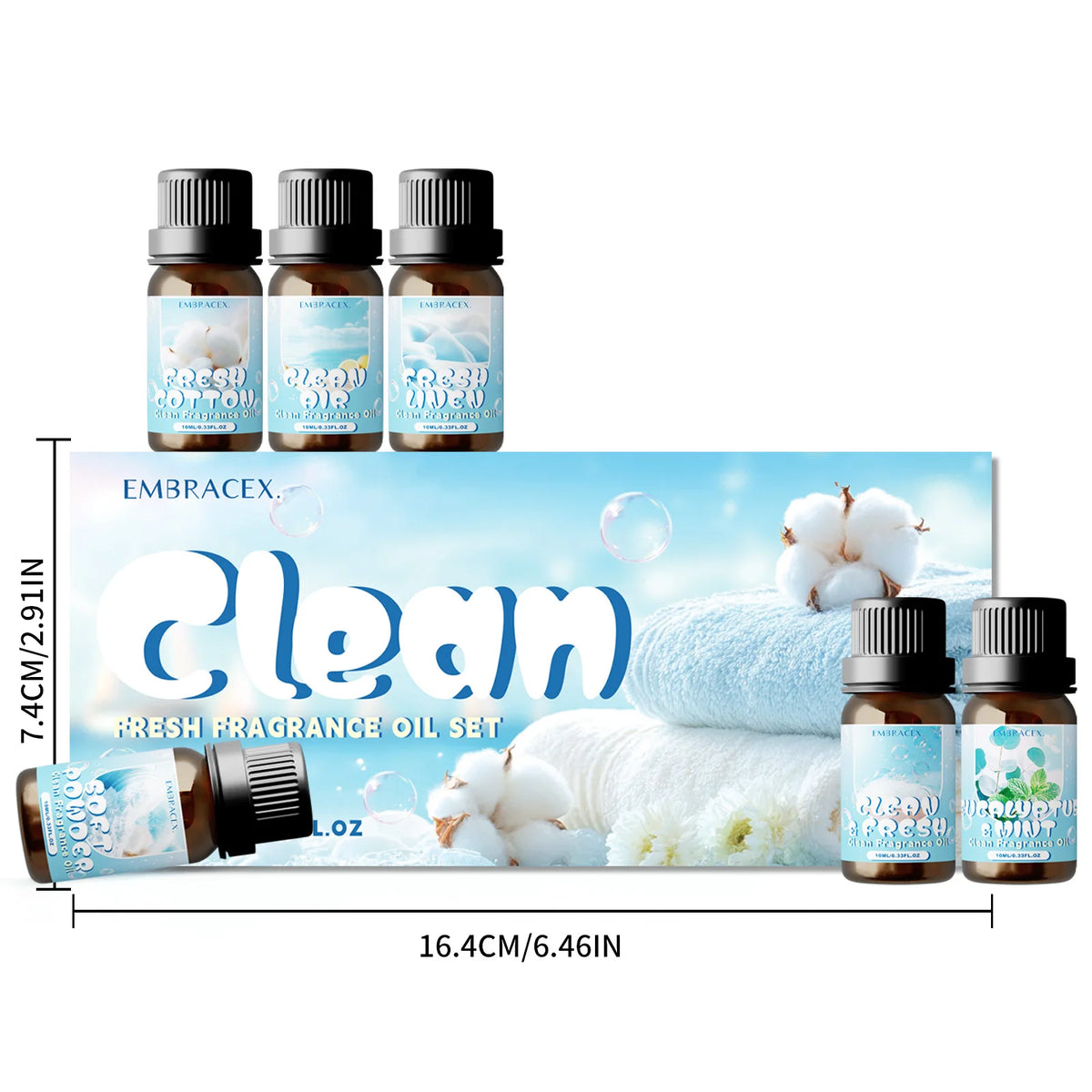 6PC/1PC Clean Fragrance Oils Gifts Box Fresh Fragrance Oil Candle Making Gift To Friends