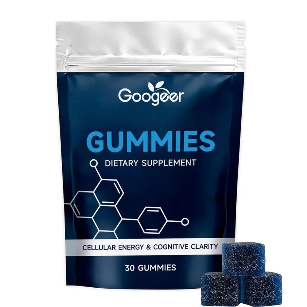 Daily Blue Complex Gummies Cellular Energy Support with Vitamin C B6 D3 Folate for Men and Women 30 Gummies 30 Days