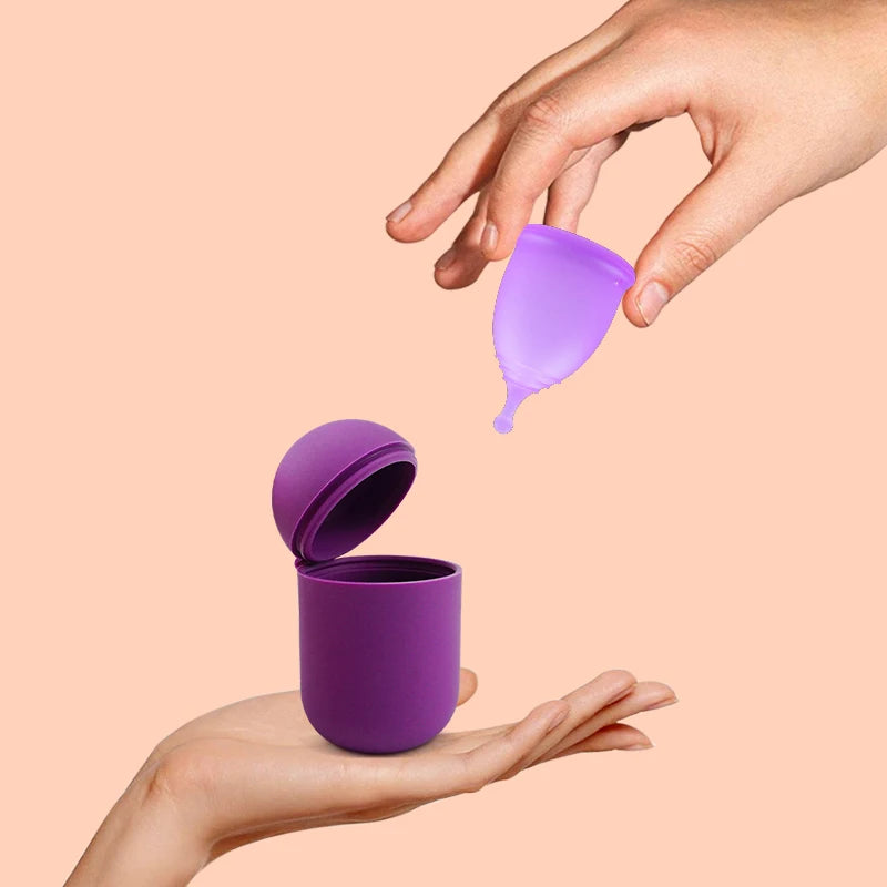 10pcs Silicone Case Sterilizer Bpa-Free Cleaner Container To Clean And Store Menstrual Cups Sterilizer Case
