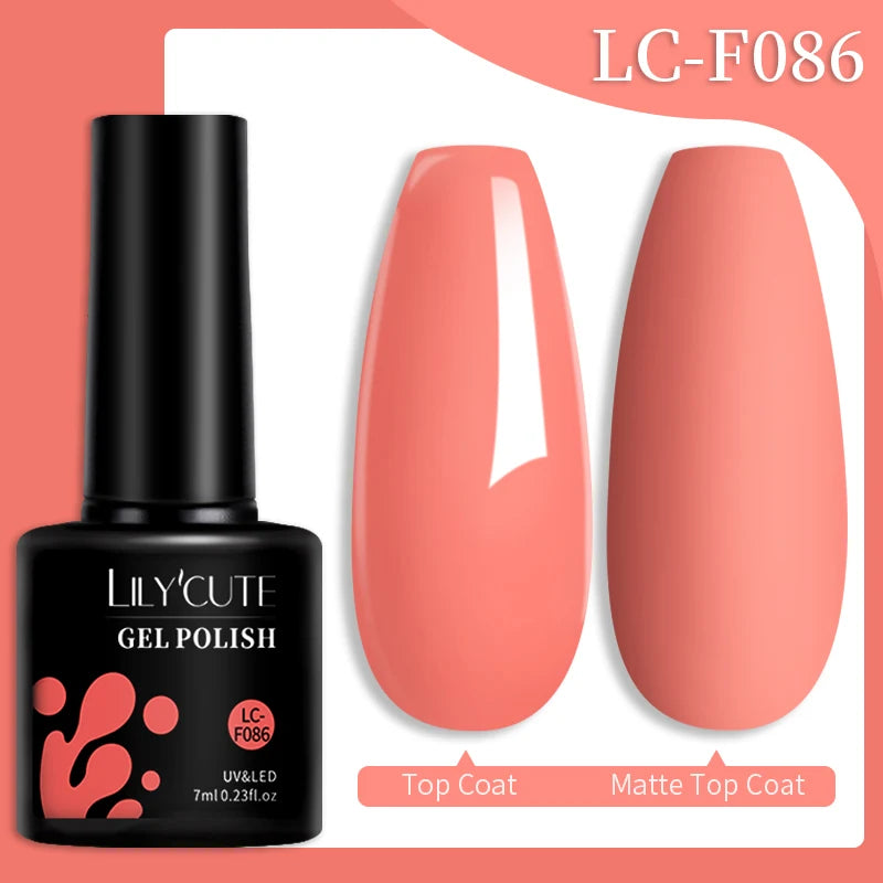 LILYCUTE 7ml Champagne Rose Gold Glitter Gel Nail Polish Colorful Sparking Long Lasting Manicure Soak Off Nails Art Gel Varnish