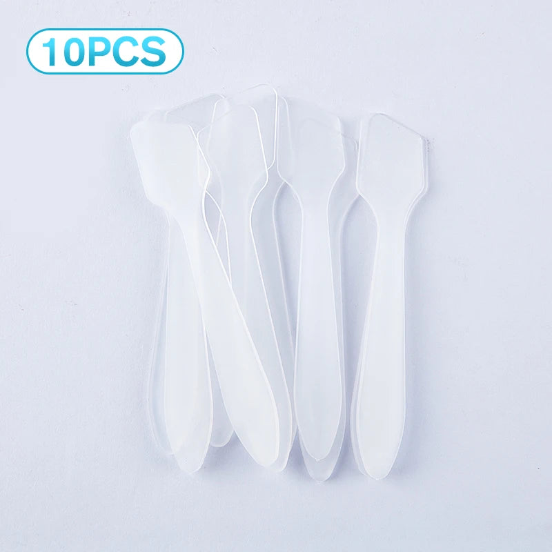 10 Pcs Mini Cosmetic Spatulas Scoop Face Cream Makeup Mask Mixed Spoon Eye Facial Makeup Applicator Sticks Beauty DIY Tools