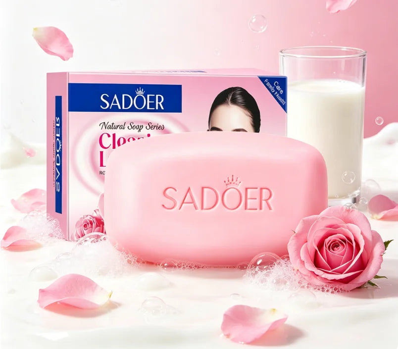 Rose Milk Fragrance Cleansing Soap, Body Cleansing and Skin Toning Handmade Soap, 1 Piece or 3 Pieces