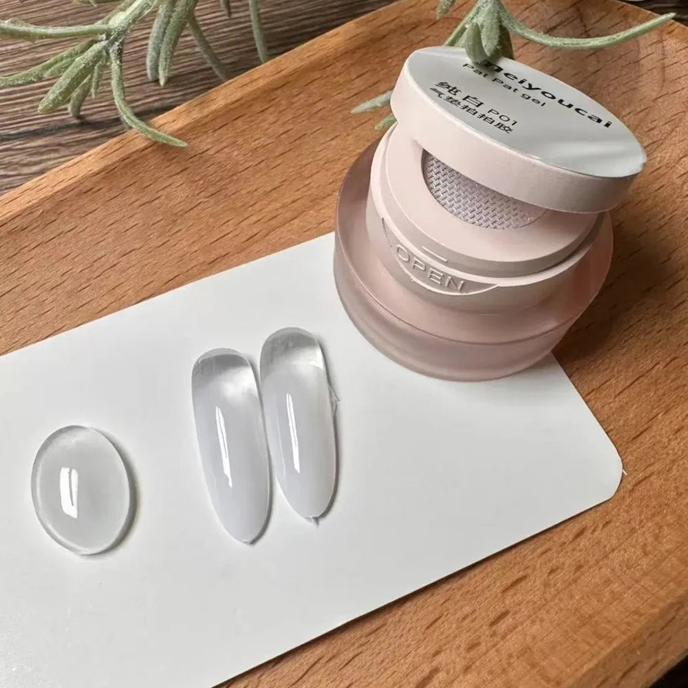 1Jar Cushion Patting Gel Polish Ombre Black White Peach Pat Pat Gel Nail Polish Drawing Liner French Nail Cushion Gradient Gel