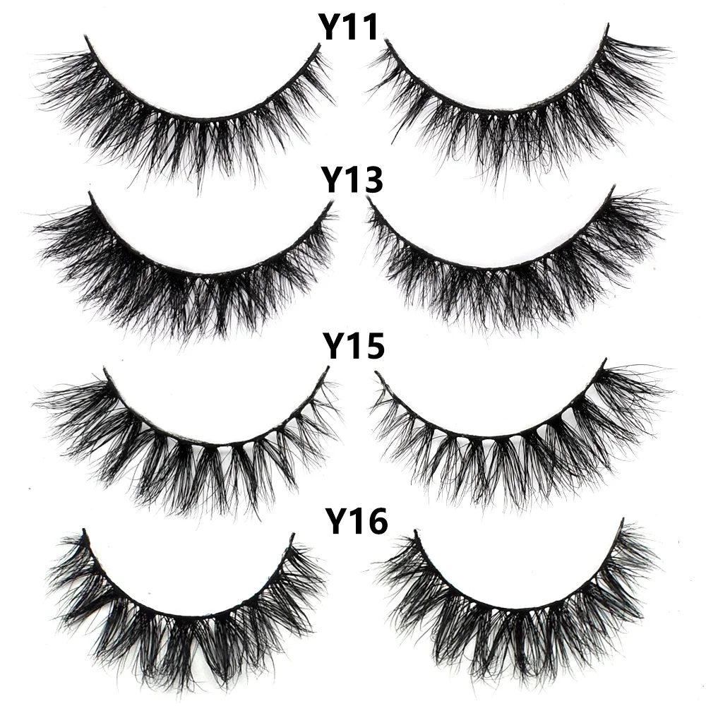 Half Lashes Short Mink Eyelashes Fluffy Soft False Eyelashes Wispy Cross Strip Eye Lashes Natural Mink Eyelash Extension Makeup