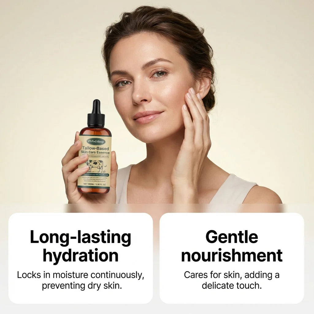Beef Tallow Facial Serum Nourishing Face Care Essential Oil Anti-Dryness Skin Hydrating Essence Oil-Based Moisturizer Skincare