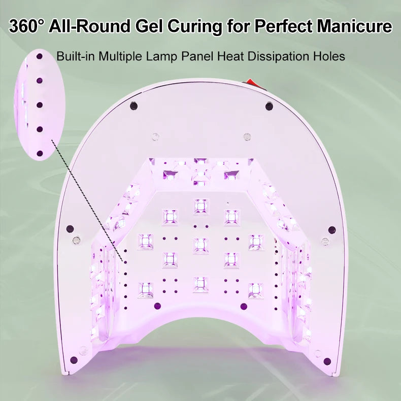 Rechargeable 98W Pro Cure LED Nail Lamp Dryer Portable Machine Nail Red Light UV LED Lamp Curing Gel