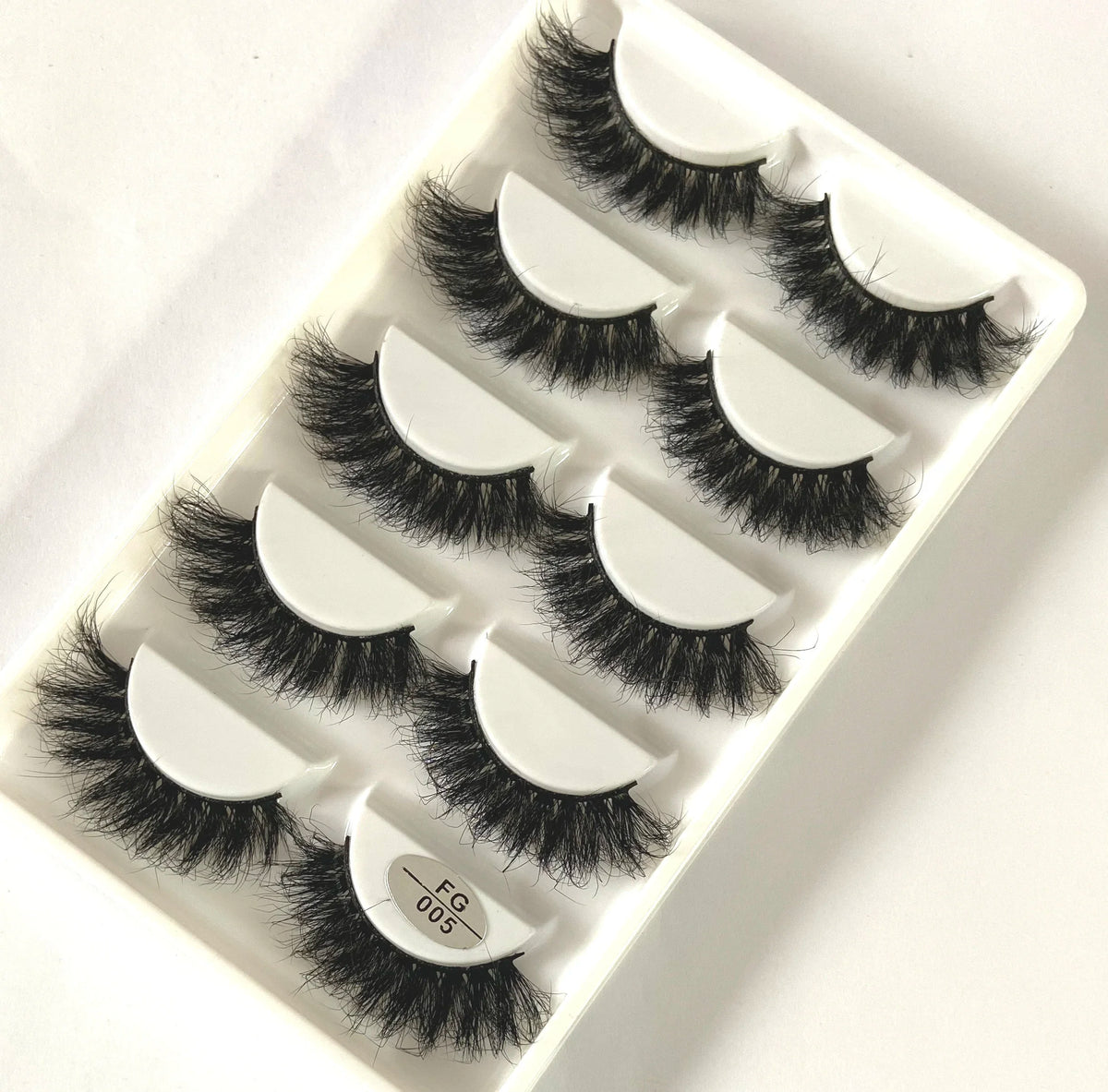 HBZGTLAD 5Pairs Handmade Mink Lashes Short False Eyelashes Dense Natural Long Messy Eye Lashes Reusable Stage Makeup Eyelashes