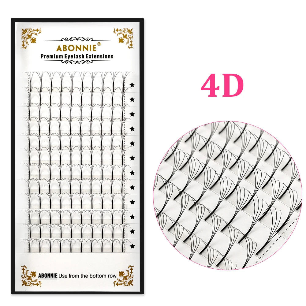 Abonnie Russian Volume Eyelash Extensions Eyelash Bouquets Volume Long Stem Soft Matte Black Premade Extension