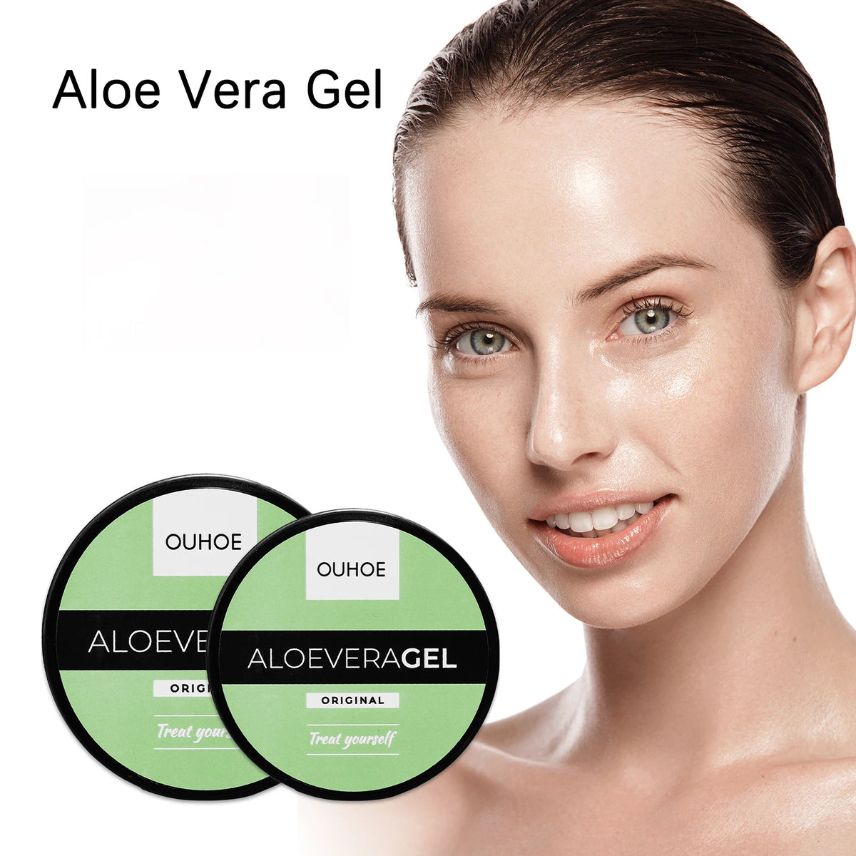 OUOHE Aloe Vera After-Sun Repair Gel Deeply Hydrates and Refreshes the Skin Relieves Post-Sun Redness Repairs and Moisturizes