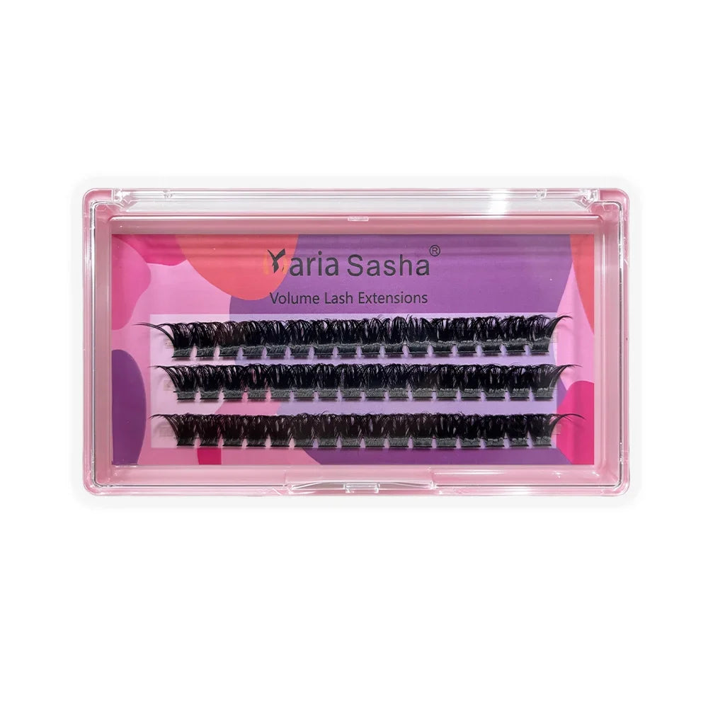 Maria Sasha 80D 100D Fan Short Tip Black False Eyelashes Natural Thick Eyelashes Soft Daily False Eyelashes Shining Makeup Tools