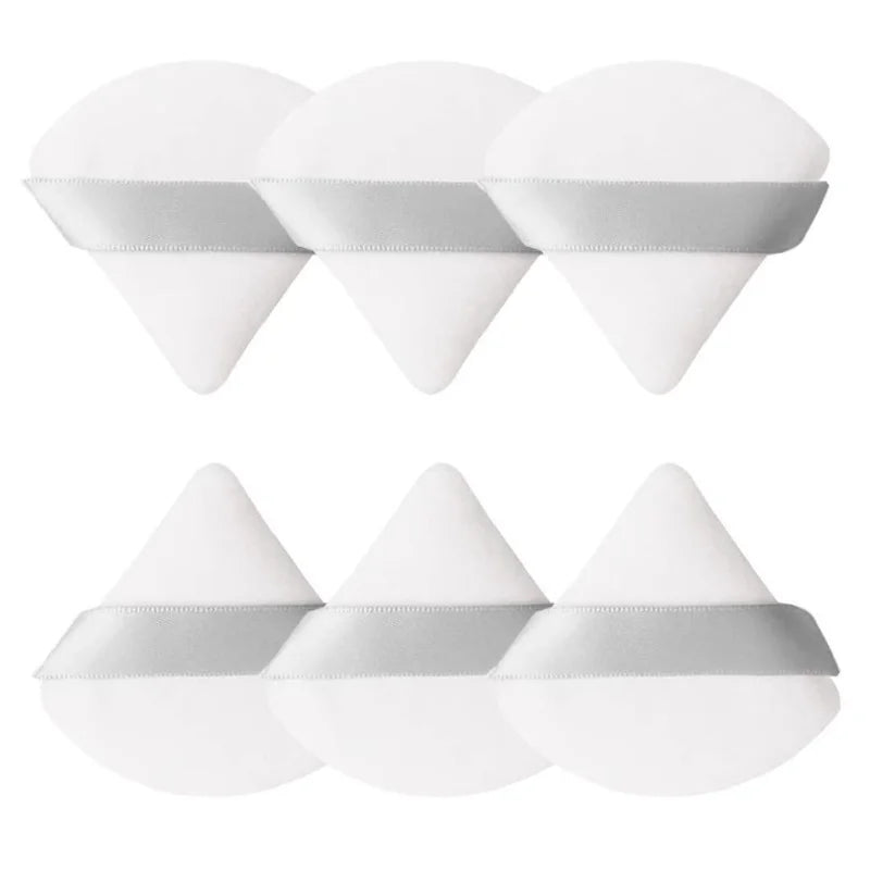 2/6PCS Triangle Velvet Cosmetic Puff Make Up Sponges Wet Dry Use for Face Eye Contouring Shadow Cosmetic Foundation Makeup Tool