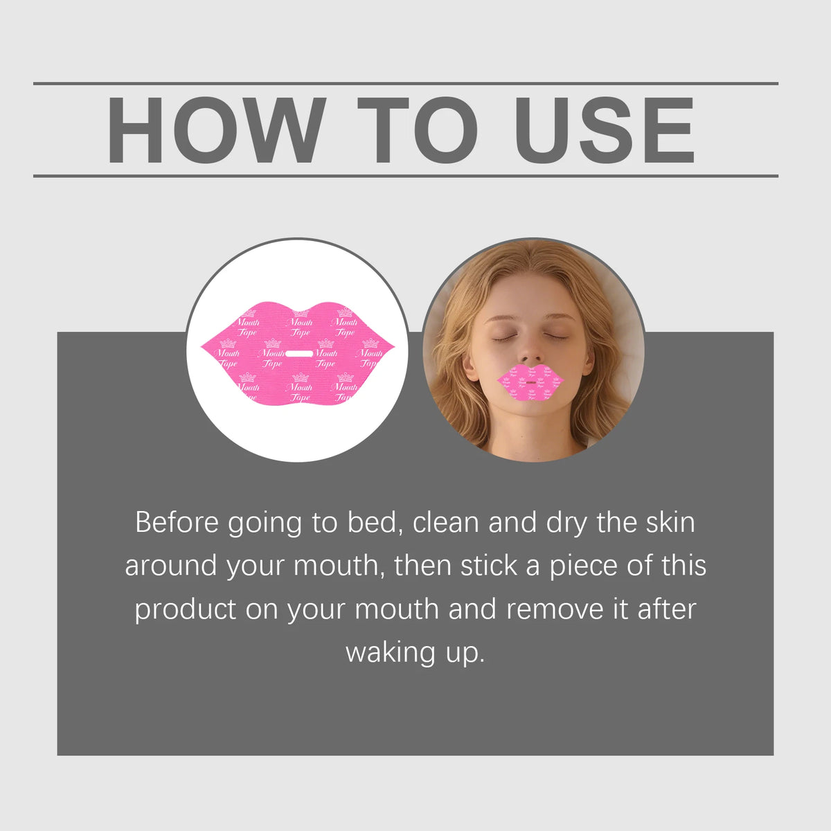 Mouth Tape Lip Care Sleeping Patch Hydrating Moisturizing Collagen Hyaluronic Acid Soft Breathable  Lips Night Mask 30 Patches