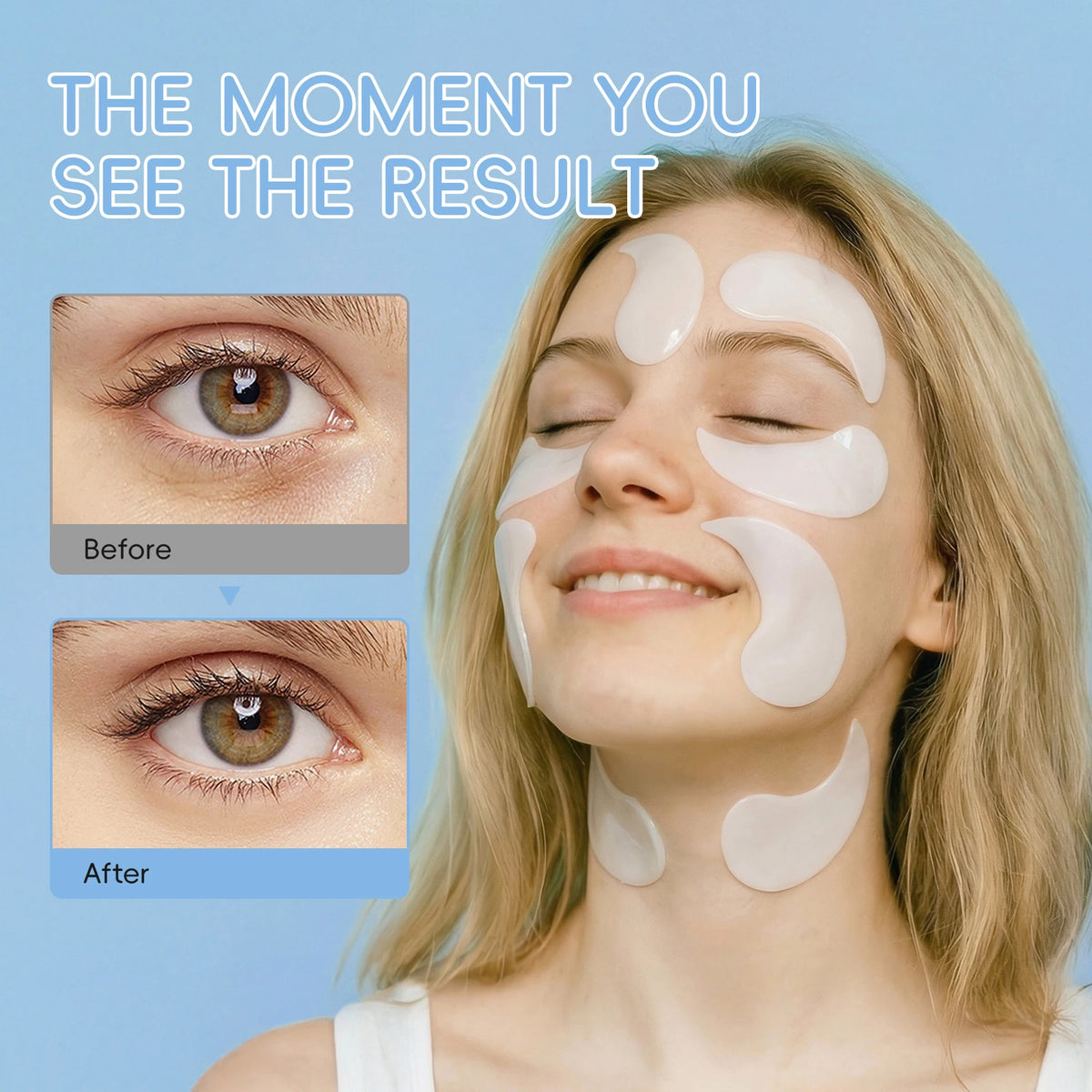 LAIKOU Milk Radiance Eye Mask 50 Pieces 70g Firming Nourishing Hydrating Collagen Under Eye Patches