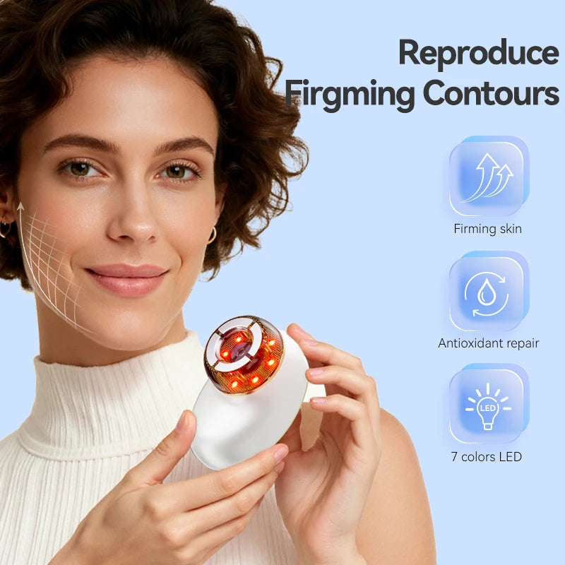 7 In 1 EMS Face Body Sculpting Massager With 3-Level Suction Strength Adjustment Function Used For Face Skin Tightening