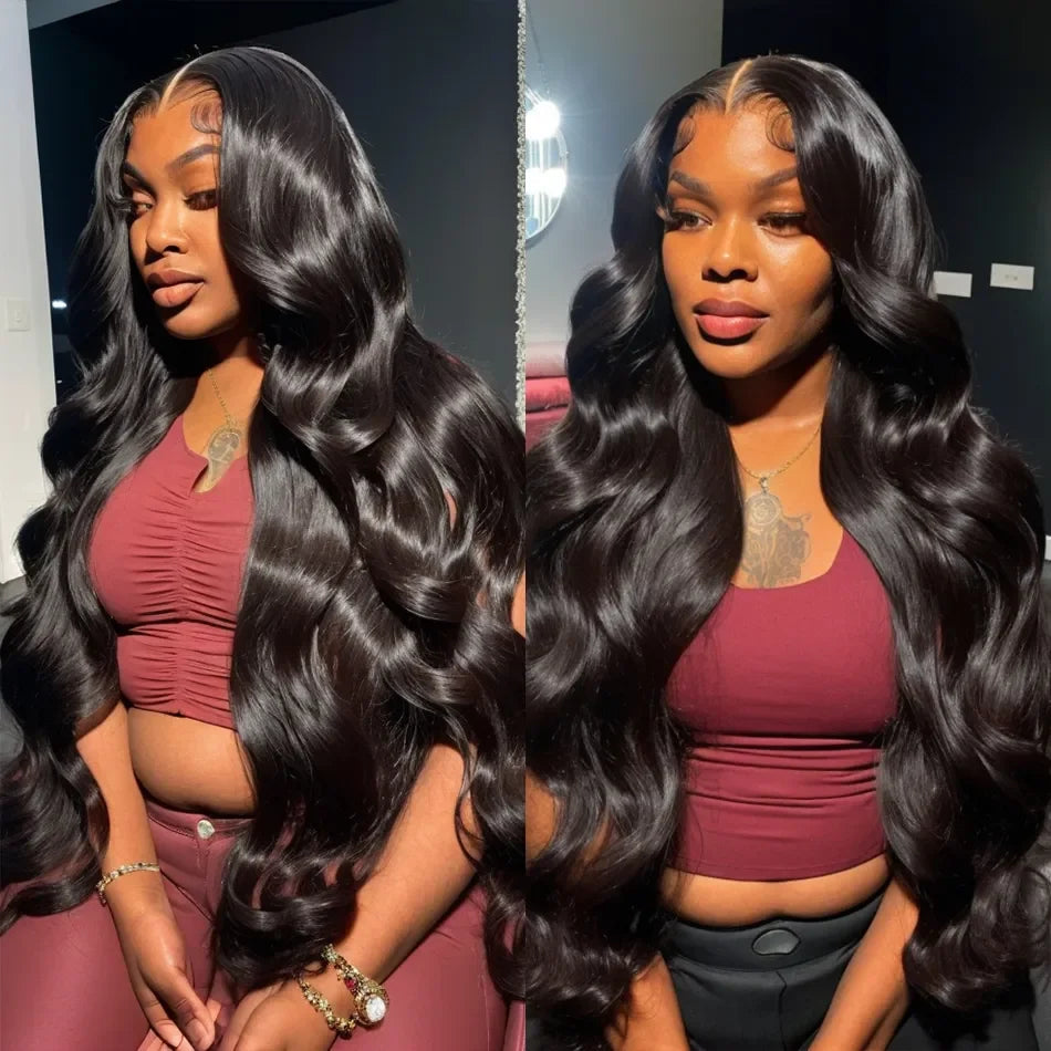 30 38Inch Hd Transparent Lace Frontal Wig 13x4 Body Wave Human Hair Wigs For Black Women Glueless Wigs Loose Deep Wavy Hair