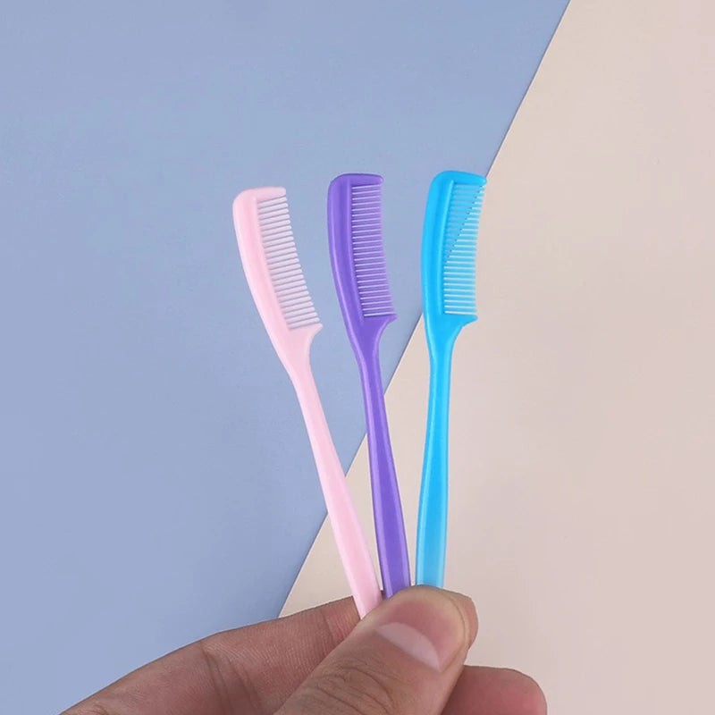 10pcs Eyebrow Comb Brush Eyelash Combs Eyelashes Brushes Mascara Wands Makeup Comb Supplies Of Lash Extension
