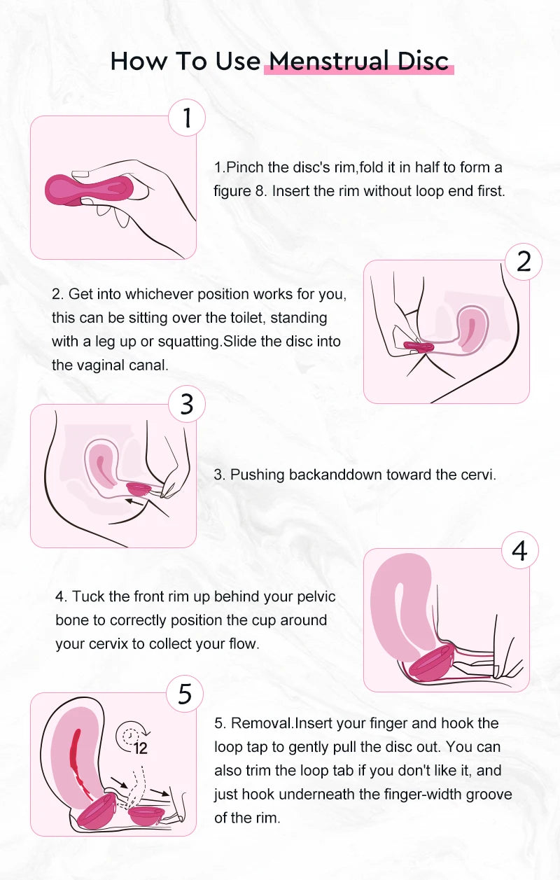 Menstrual Disc Woman Personal Health Set Medical Silicone Menstrual Disk With Intimate Wash
