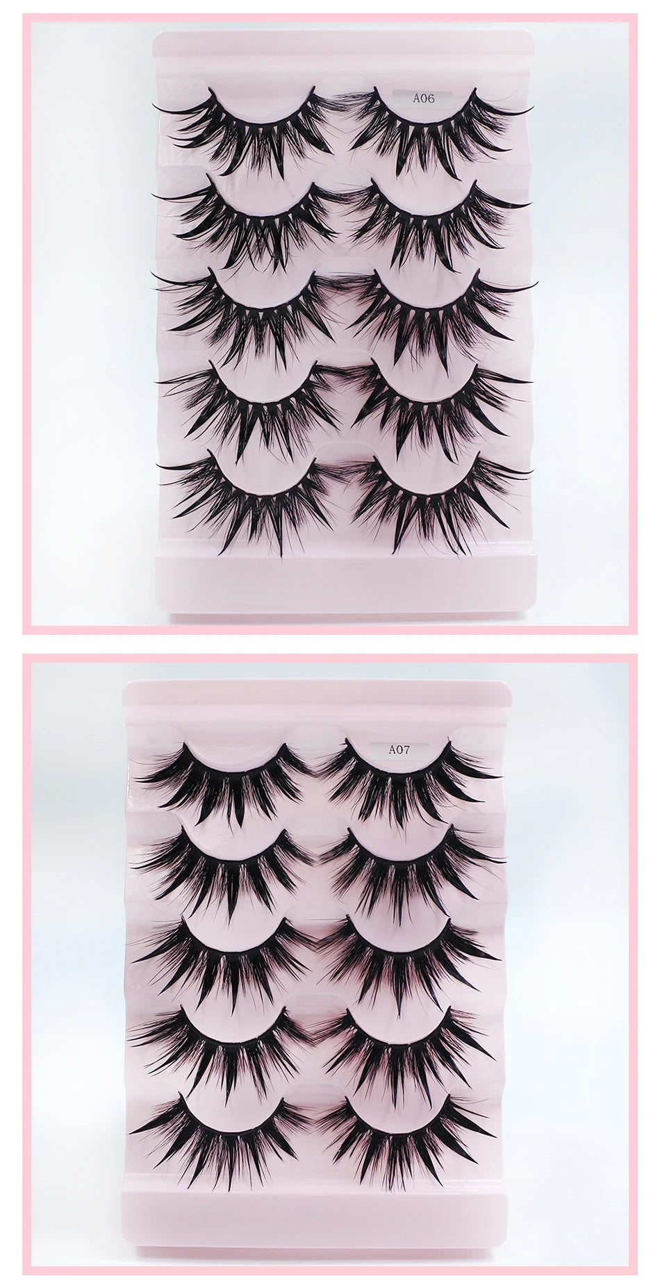 RED SIREN Eyelashes Makeup 5 Pairs Soft Natural Mink Lashes Korean Fashion Manga Lashes