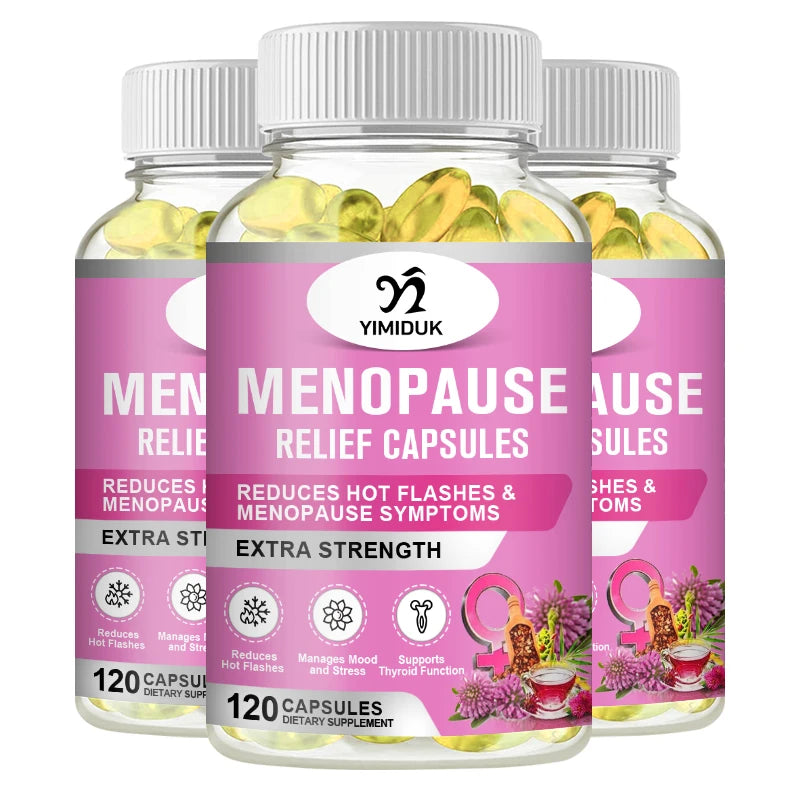 Menopause Capsules, for Women Natural Menopause Relief, Hot Flashes Night Sweats Mood Swings & Hormone, Mood Balance, Metabolism