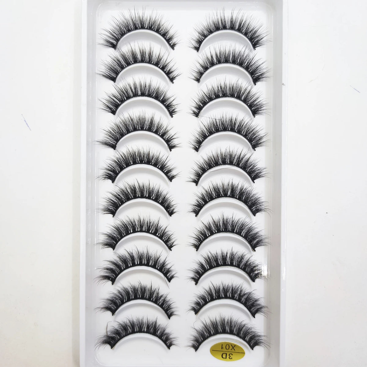 10 Pairs Natural 3d Mink Lashes Soft False Eyelashes Cross Messy Dense Eye Lashes Extension Makeup Faux Cils Cat Mini