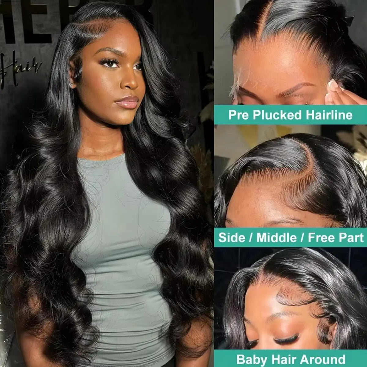 Wear and Go Glueless Wigs Pre Plucked Pre Cut Body Wave Bob Wig Human Hair wigs for black women