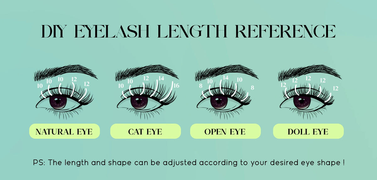 Individual Lashes Cluster C Curl Mix Lash Clusters 3D Wispy DIY Eyelash Extension 0.1mm Super Thin Band Resuable Natural Lashes