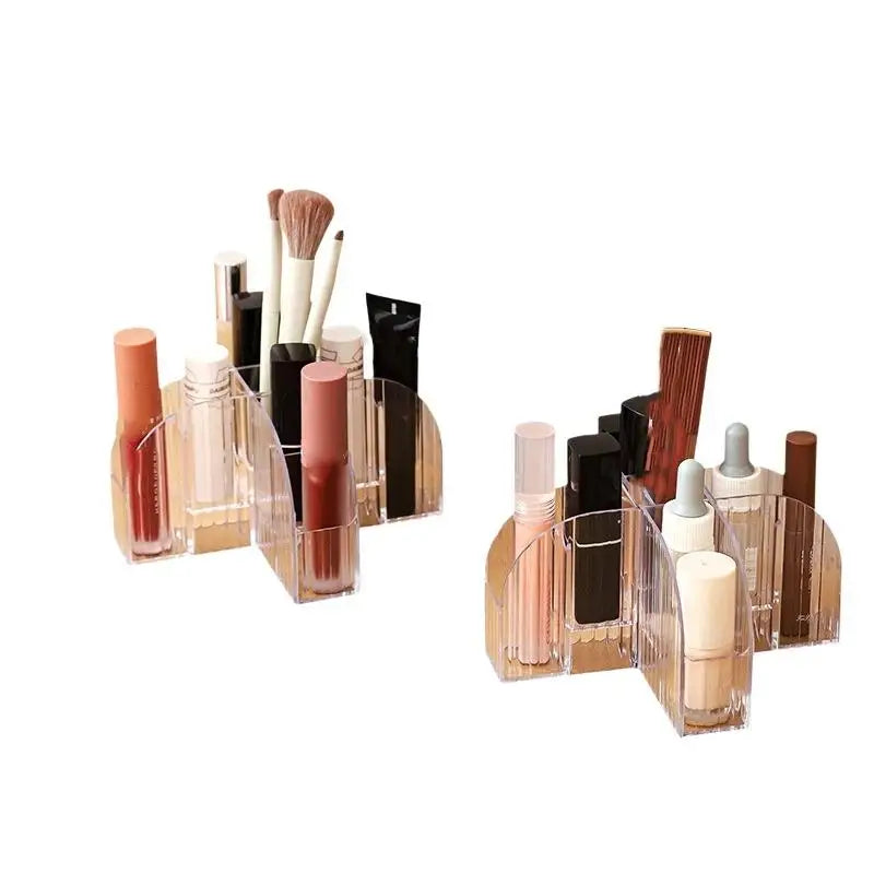 1 Pack 9 Slot Clear Makeup Brush Lipstick Lip Gloss Organizer Perfect Storage Solution For Drawers And Vanities