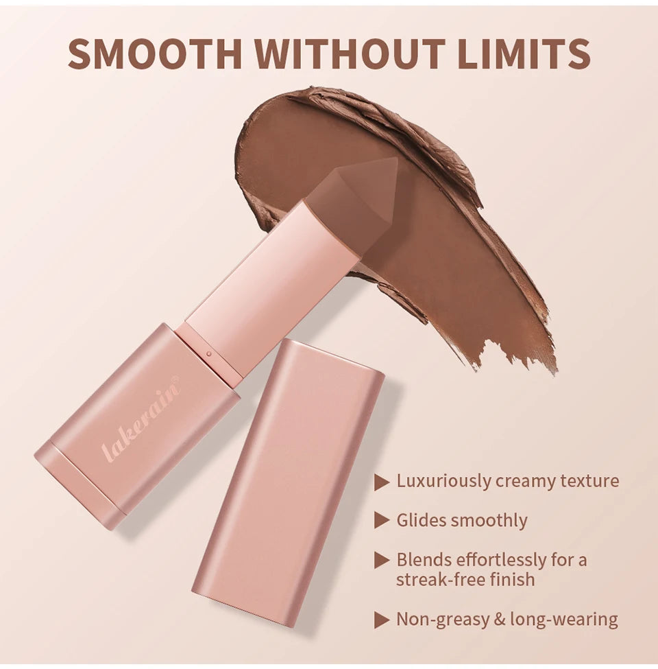 3D Bronzer Contour Stick Face Makeup Lasting Smooth Contour Bronzing & Contouring 2 IN 1 Creamy Bronze Stick Cosmetics 5 Colors