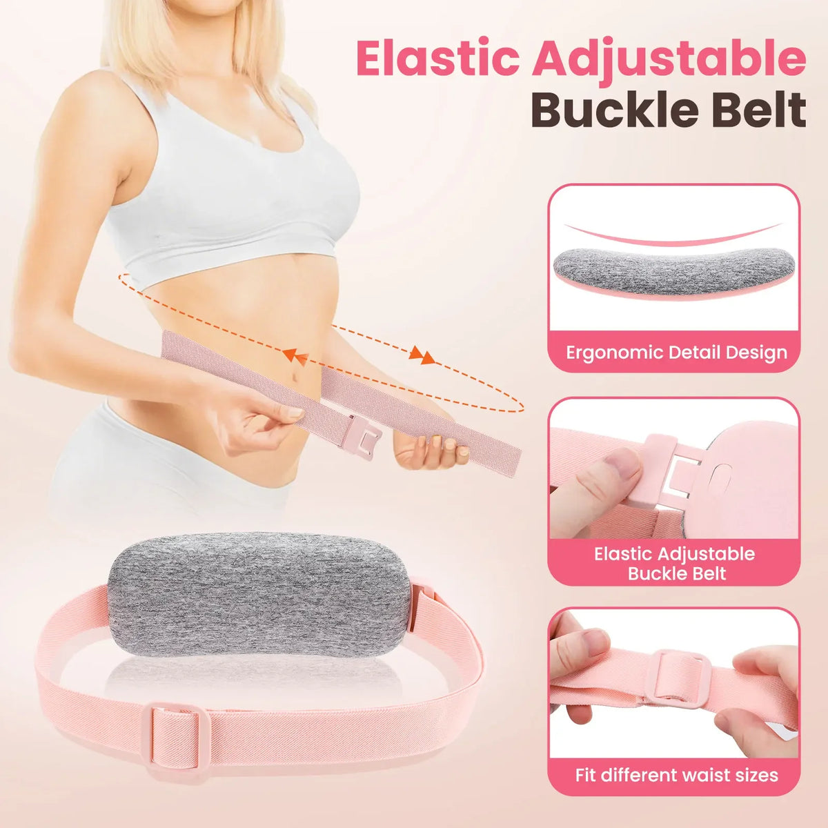 Portable Electric Heating Pad Menstrual Cramp Massager Women Period Care Hot Compress Device Vibration Abdominal Warm Palace Bel