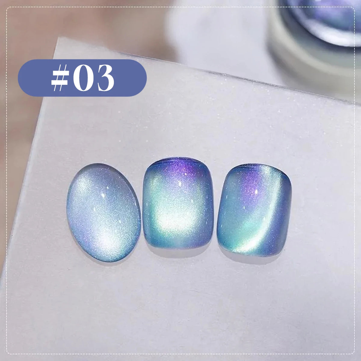 MIANEL 2026 New 12ML Aurora Night Cat Eye Gel Nail Polish Flash Sparkle Holographic Crystal Dual Light Silk Glass Bead Nail Art