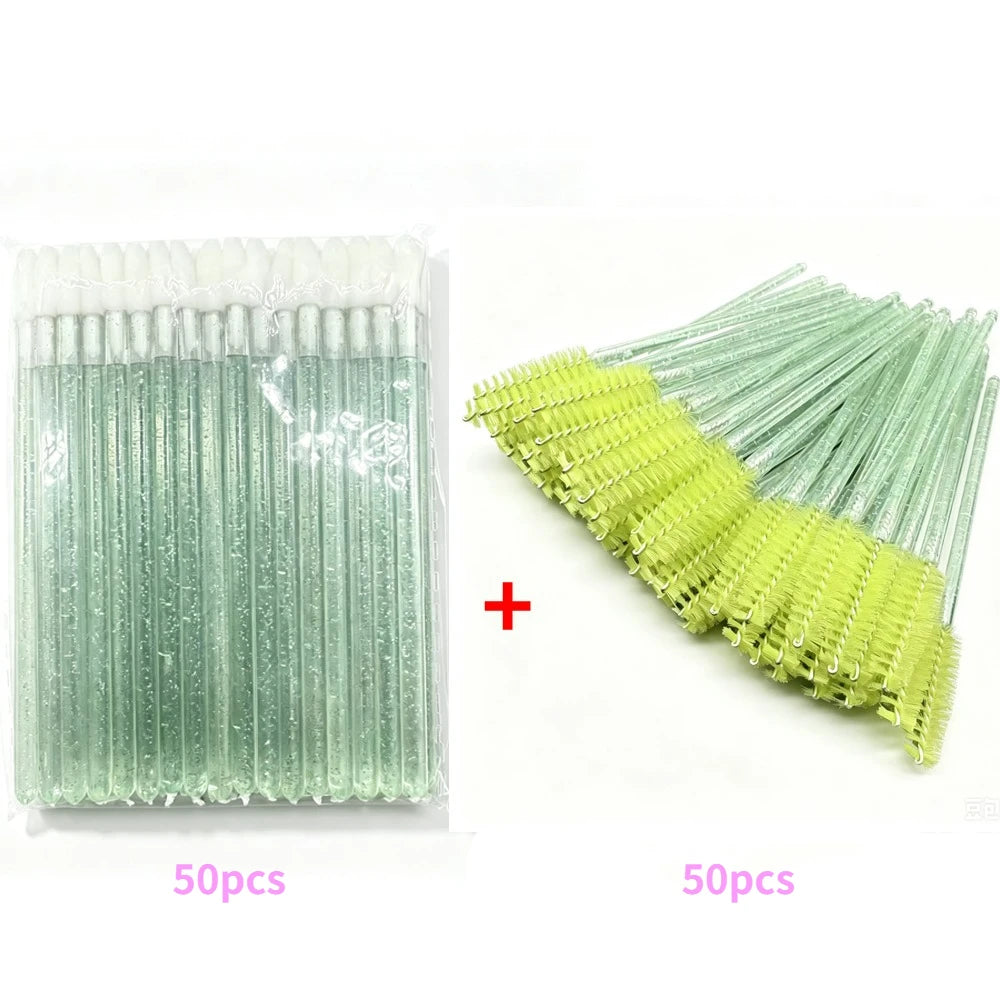 Applicator Lash Extension Set Wands Mascara Brushes Lip 50/100PCS Disposable EyelashesFor Eyebrow Eye Makeup Tool